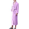 thumbnail image 2 of Tooayk Womens Pajama Sets Women's Double Pocket Flannel Bathrobe Soft and Warm Double Faced Bathrobe Pajamas and Home Wear Bathrobe Robe Pajama Set Pajamas for Women A, 2 of 6