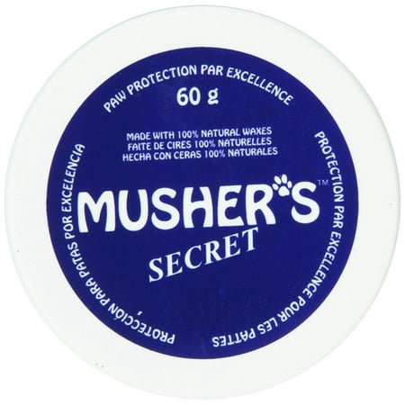 Based Wax - Secret Pet Paw Protection Wax, 60-Gram, Protects paws from sand, hot pavement, ice and salt with all natural 100-percent wax-based cream By Mushers