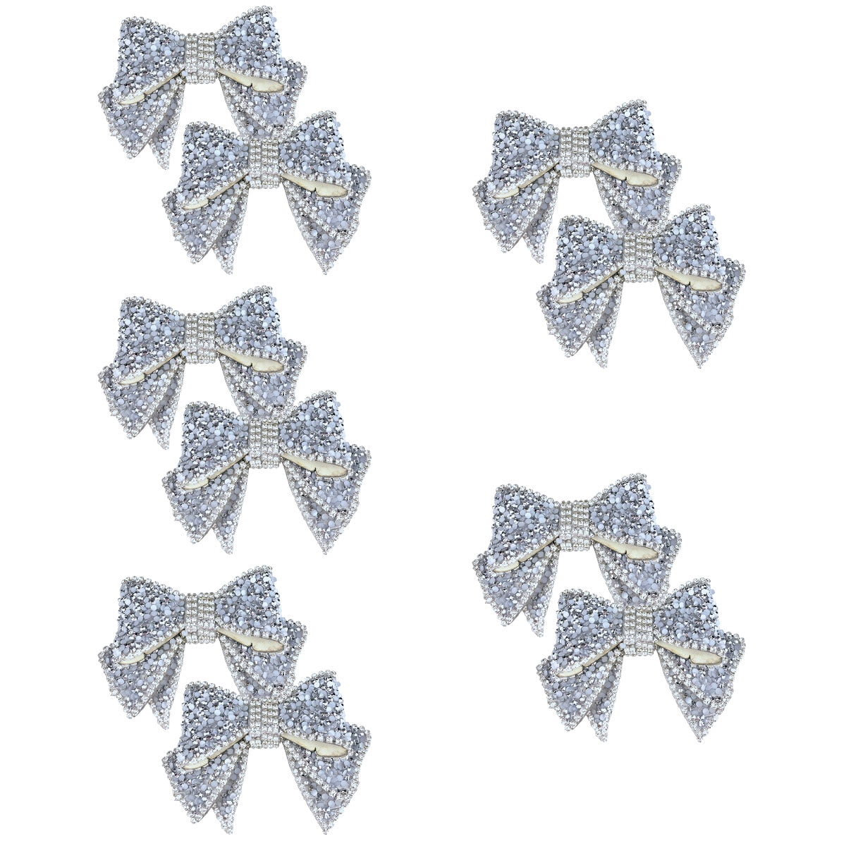 WORGEOUS 10 Pcs Rhinestone Shoe Charms with Bowknot Design, Decorative Accessories for Women’s Shoes
