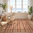 thumbnail image 3 of Design&I 5'x7' Ultra Soft Area Rug, Checkered Dot Grid Neutral Geometric Decorative Plaid Beige Terracotta None Fluffy Washable Non Shedding for Bedroom Living Room Home Office, 3 of 7