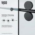 thumbnail image 6 of VIGO Elan 56 to 60 in. W x 66 in. H Sliding Frameless Tub Door in Matte Black with 3/8 in. (10mm) Clear Glass, 6 of 14