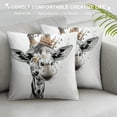 thumbnail image 3 of Orinice Giraffe Crown Graphic Decorative Throw Pillow Cover for Home Couch Living Room Bed Sofa 22x22in, 3 of 5