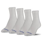 MediPeds Women's COOLMAX® Cushion Sole Quarter Socks, 4-Pack