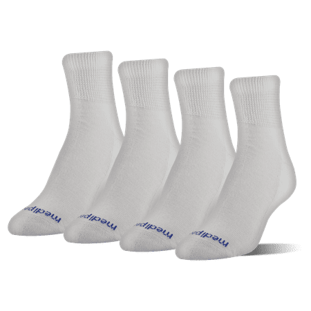 MediPeds Women's COOLMAX® Cushion Sole Quarter Socks, 4-Pack