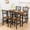 47 inches-B Brown, variant on MIERES Kitchen Tables Set for 4, Rectangular Dining Room Table Set with Bench and Chairs, 4 Pieces Dining Room Table Set with Storage Rack for Small Space, Breakfast Nook and Apartment, Gray
