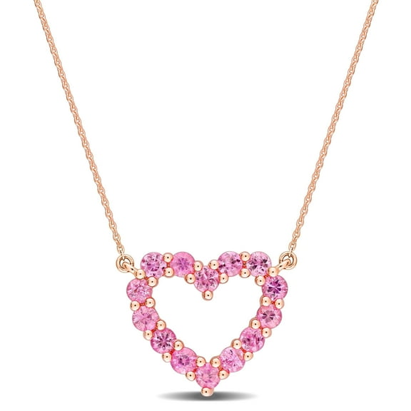 Everly Women's Sapphire 10k Rose Gold Necklace