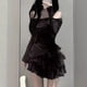 thumbnail image 4 of Conjunto de falda de dos piezas de primavera 2024 para mujer, top corto Y2k, camiseta + falda de pastel, trajes de moda japonesa Kawaii, prendas de vestir elegantes coreanas, 4 of 5