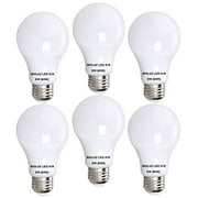 6 Pack Bioluz LED A19 9w (60 Watt Premium) Soft White (2700K) Light Bulb Pack of 6 (BA19-9WW6)