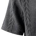 thumbnail image 4 of Men's Vintage Jacquard Knit Shirts Casual Short Sleeve Quarter Zip Collared Golf T-Shirts Summer Modern Fit Old Money Style Lightweight Breathable Beach Vacation Tops, 4 of 7