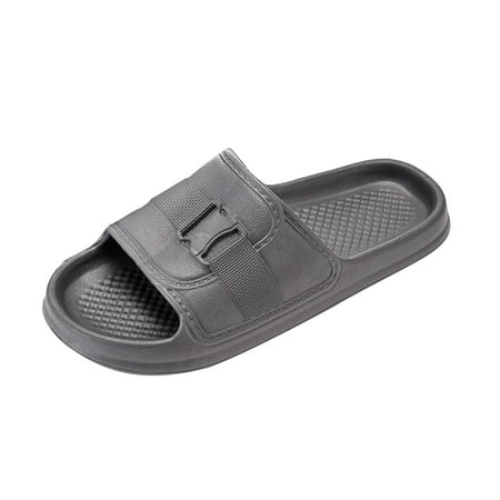 

dmqupv Mens Outdoor Slippers Mens Shoes Summer Indoor Non Slip Bathroom Slippers Quick Drying Saints Slippers Men Grey 11.5