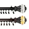 thumbnail image 3 of Constantino Double Curtain Rod 1" OD 66-120 inch - Black, 3 of 3