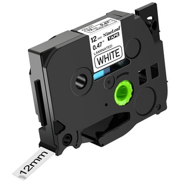 NineLeaf Compatible for Brother P-touch TZe-231 TZe231 TZ-231 TZ231 12mm White Laminated Label Tape 0.47" x 26.2 ft (12mm x 8m)