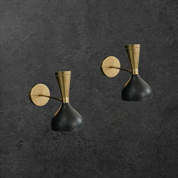 Hussain Craft Mid-Century Wall Sconce - 1-Light Sconce