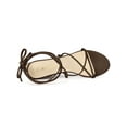 thumbnail image 5 of BLISSFUL STEP Women's Sandals Wedge Heels Strappy Lace up Sandals, 5 of 8