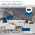 thumbnail image 4 of Sectional Sofa Set, Faux Vegan Leather, White, Modern Contemporary Urban Design, Living Lounge Room Hotel Lobby Hospitality, 4 of 10