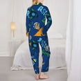 thumbnail image 5 of Bingfone Womens Pajama Sets Dinosaur In Space Print,Long Sleeve Loungewear Pajamas Set-Large, 5 of 9