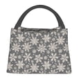 thumbnail image 1 of Easygdp Sparkling Snowflakes Bolsa de Almuerzo Insulada Reutilizable, Bolsa de Mano y Bandolera para Oficina, Trabajo, Viajes, 1 of 6