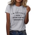thumbnail image 1 of B91xZ Womens Tops Robe Ample à Manches Courtes Col Rond T Shirts, Gris S, 1 of 4