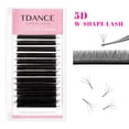 thumbnail image 1 of TDANCE 3D 4D 5D 6D extensiones de pestañas prefabricadas estilo W imitación visón Natural suave floración pestañas volumen de floración automática, 1 of 5
