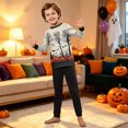 thumbnail image 6 of Halloween Family Matching Pajamas Sets, Halloween Family Moon Printed Loungewear, Spooky Season Holiday PJS Sleepwear, Seasonal Pajamas Casual Wear, Home Relaxation Wear Indoor Leisure, 6 of 7