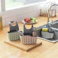 thumbnail image 4 of Hanging Kitchen Sink Caddy Sponge Holder, Over Faucet Drainage Organizer, Hollow Quick-Dry Storage Basket, Space Saving Kitchen Accessory Rack, 5.12 x 8.67 Inch, Multiple Color Options,Green, 4 of 7