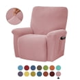thumbnail image 1 of Housse de Fauteuil Inclinable Extensible Couverture Complète Couleur Unie pour LAZBOY Remplacement-Shorts, 1 of 5