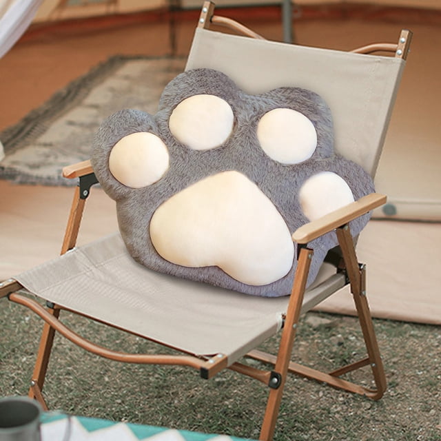 Adorable Feline Design Cozy Throw Pillow for Desk Rest and Student Warm Hands Comfort Support