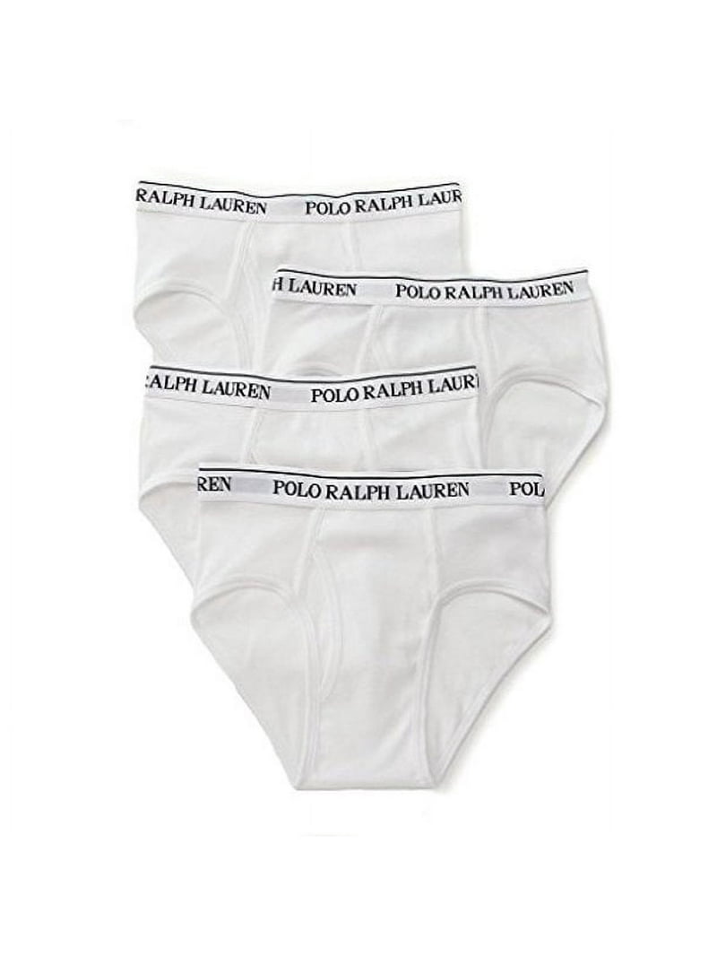 Polo Ralph Lauren WHITE Men's 4-Pack Classic Low-Rise Briefs