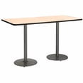 thumbnail image 4 of KFI Studios Mode 2.5' x 6' Bistro Table, Crisp Linen, Silver Base, 4 of 7