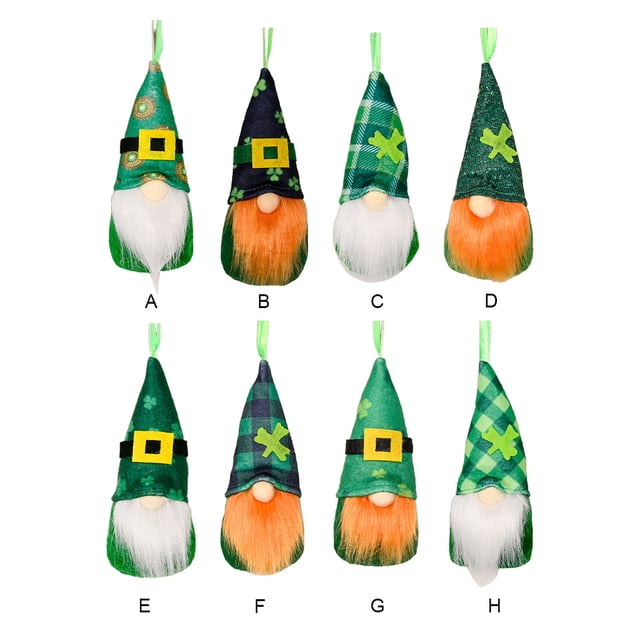 Cateissary St. Patrick Day Pendant Festival Ornament Faceless Dolls Pendants Scene Layout Adorable Plush Gnome Doll Tipo 6 Kits de decoración para fiestas tipo 7
