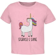 Unicorn Sparkle and Shine Toddler T Shirt Light Pink Toddler Size 5/6