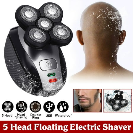 5 Head Razor Electric Shaver Men's Beard Hair Trimmer Bald Eagle Remover Clipper for Wet & Dry,Waterproof OR 1 PC Replacement Shaver