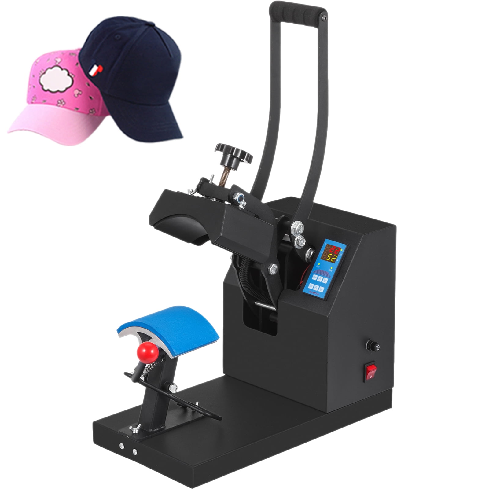 Vevor Heat Press 6x3 75inch Curved Element Hat Press Clamshell Design ...