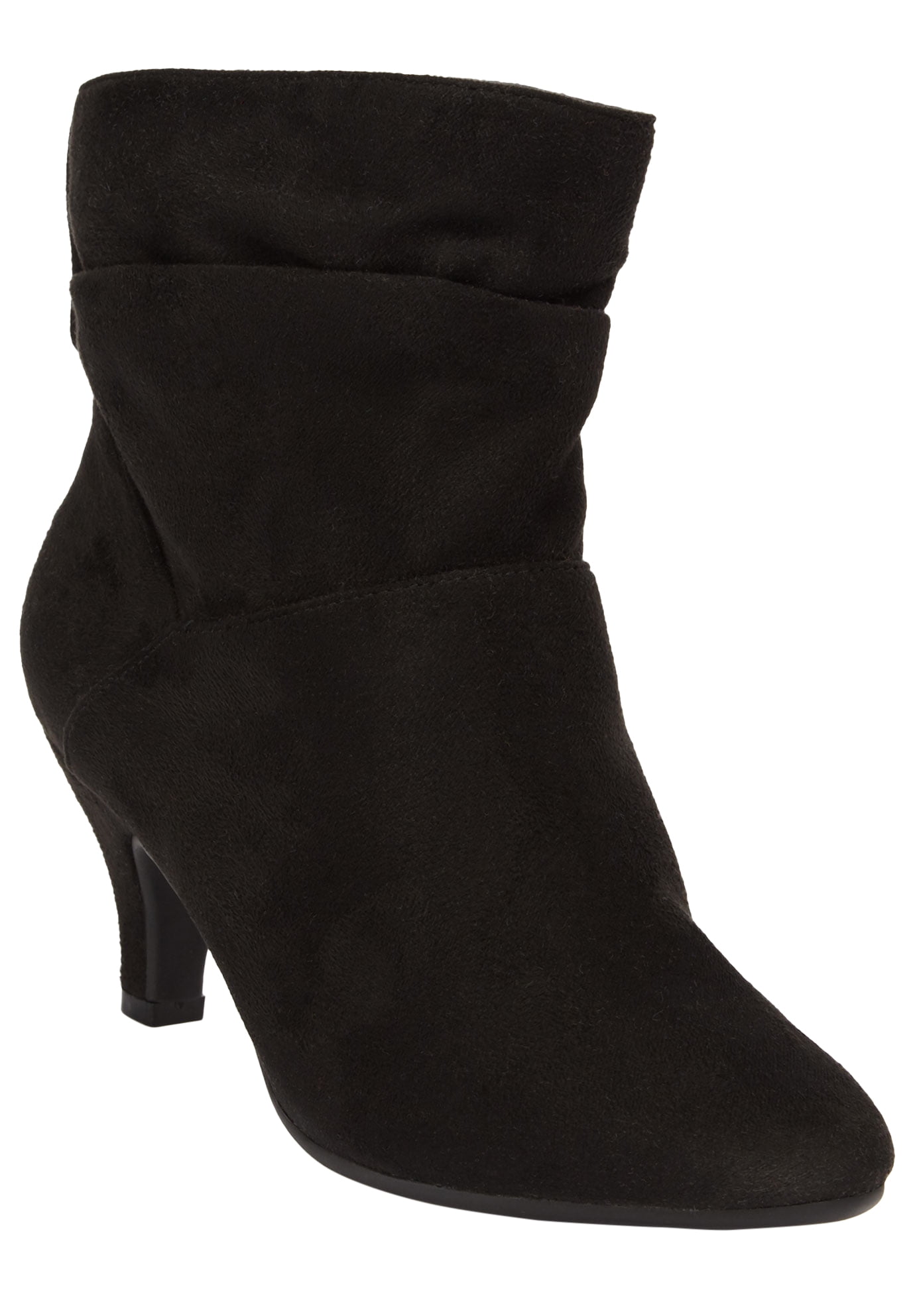 wide width kitten heel boots