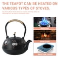 thumbnail image 5 of SECHUDO 40.6oz Cast Iron Teapot For Stovetop Safe, Japanese Style Tea Pot With Infuser For Loose Tea, Beautiful Tea Kettle With Flower And Bird Pattern, Enameled Interior, 5 of 7