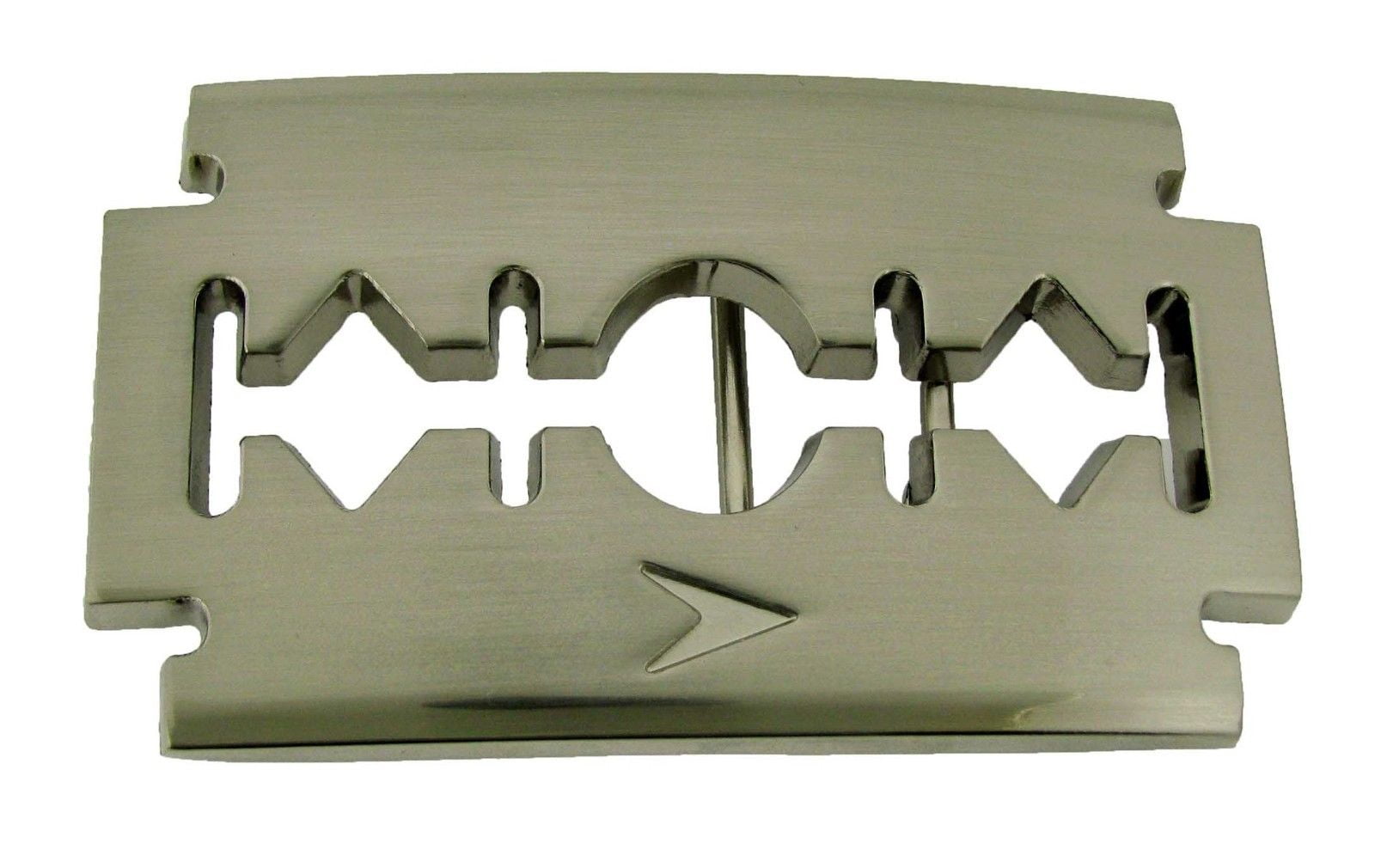 Razor Blade Belt Buckle Barber Shop Silver Metal Gothic Tattoo