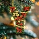 thumbnail image 4 of Adornos navideños artesanales decorativos para el árbol, monogramas decorativos acrílicos 2D con gorro de Papá Noel, 26 letras, adornos navideños colgantes para manualidades, decoración navideña para, 4 of 5