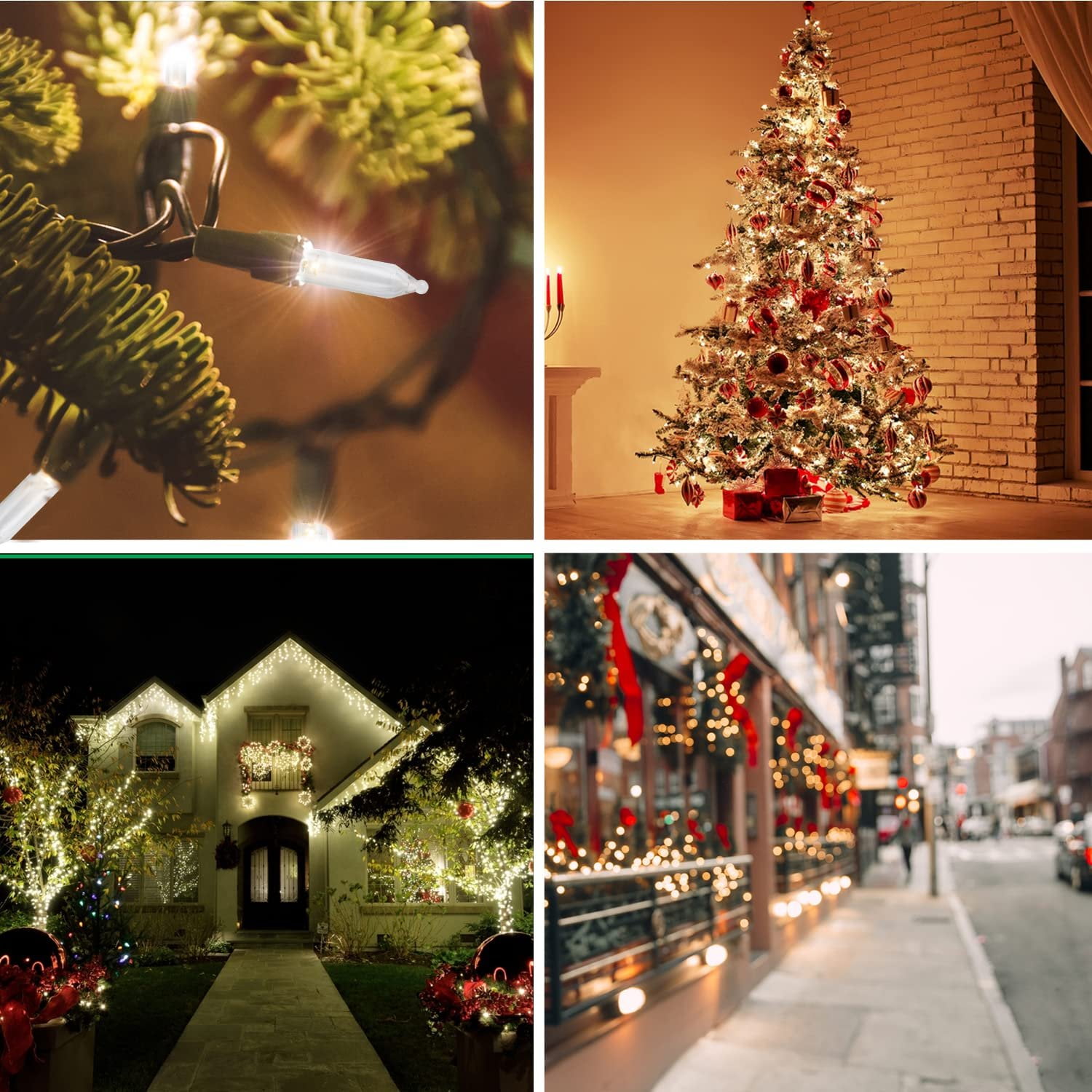 Christmas LED Random Twinkle Lights - 16 of 100 Bulbs Twinkle - LED Warm White Christmas Tree Lights - Indoor Outdoor  24.75 Feet White Light String, Sparkling Twinkling Holiday Decor