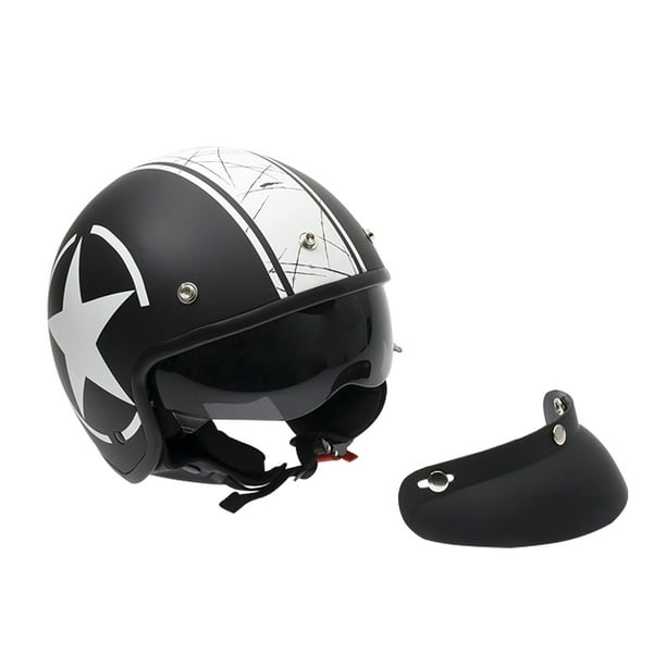 Casco Moto 3 4 ITALIKA certificado DOT Estrella gafas visera desmontable TALLA L Walmart en linea