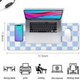thumbnail image 5 of Cute Boho Pastel Checkered Mouse Pad - Anti-Slip Surface for Smooth Operation, Suitable for Computer & Laptop, 31.5x11.8in - Uplift Your Home Office Aesthetics!, 5 of 7