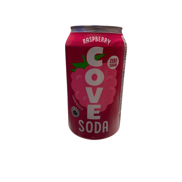 Cove Prebiotic Raspberry Flavoured Soda 355ML - Canadian Edition