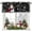 Black White Red, variant on Christmas Snowman Snow on Black Curtain Valances,Winter Snowflakes Seamless Small Window Treatment for Kitchen Living Room Bathroom,42" x 18"
