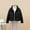Black, variant on Puffer Jacket for Women Color Block Winter Warm Short Coat Quilted Zip Up Outerwear Lightweight Down Coats