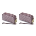 thumbnail image 4 of Minnieouse Carteras de moda para mujer, tarjetero de diseño largo de PU de Color sólido, monedero de bolsillo con tres cremalleras, monedero Type5 NO5, 4 of 6