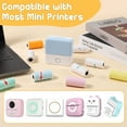 thumbnail image 4 of 10 Rolls Print Pods Paper, 57x25mm Inkless Self-Adhesive Printable Stickers, Compatible with Mini Printer, White and Color, 4 of 8