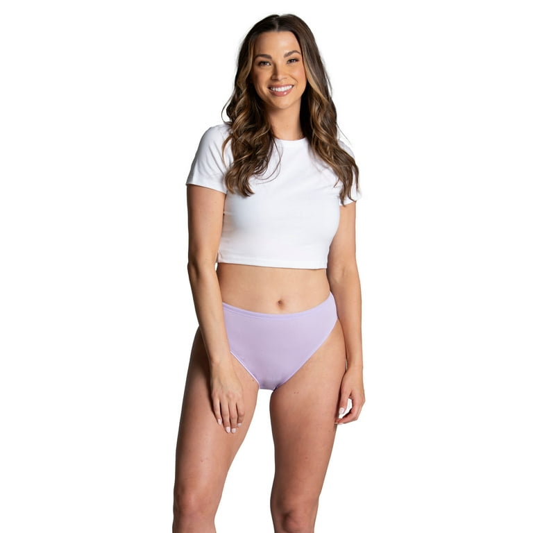 Fit for Me by Fruit of the Loom Women's Plus Size Microfiber Slip Short  Underwear, 4 Pack