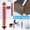 Red, variant on 24 Inch Iron Art Snow Gauge Holiday Snowflake Snowfall Measuring Gauge, Handmade Metal Snow Measuring Stick Garden Stakes for Yard, Christmas Rain Gauge Outdoor Decoration Gift