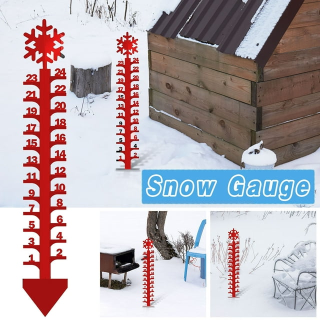 Outdoor Christmas Decorations,Christmas Outdoor Decorations,Wrought Iron Snow Gauge Christmas Holiday Snowflake Gauge Metal Snow Gauge Size Stack Christmas Rain Gauge Outdoor Decor Gift