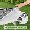 thumbnail image 5 of Fitted Round Tablecloth, Elastic Edge Design, Suitable for Round Tables Ranging from 36 in to 44 in,Round Outdoor Tablecloth,Bohemian,Easy Clean & Stain Resistant, 5 of 6