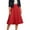 Red, variant on RUTAYY Women Pleated Midi Skirt For Everyday Casual Wear For Summer And Versatile Styling Options Solid Color Flowy Swing Skirts